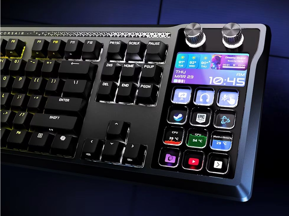 Stream Deck内蔵ゲーミングキーボード、8,000Hzポーリングで性能も十分