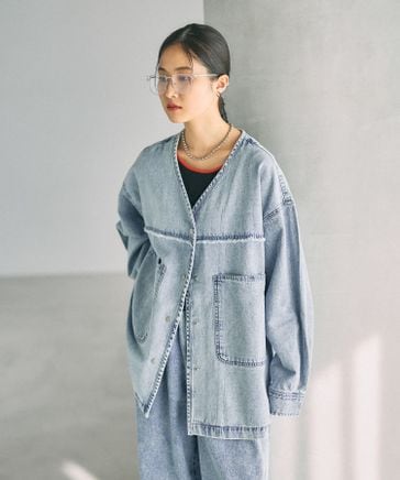 ノーカラーデニムシャツ | [公式]レプシィム （LEPSIM）通販
