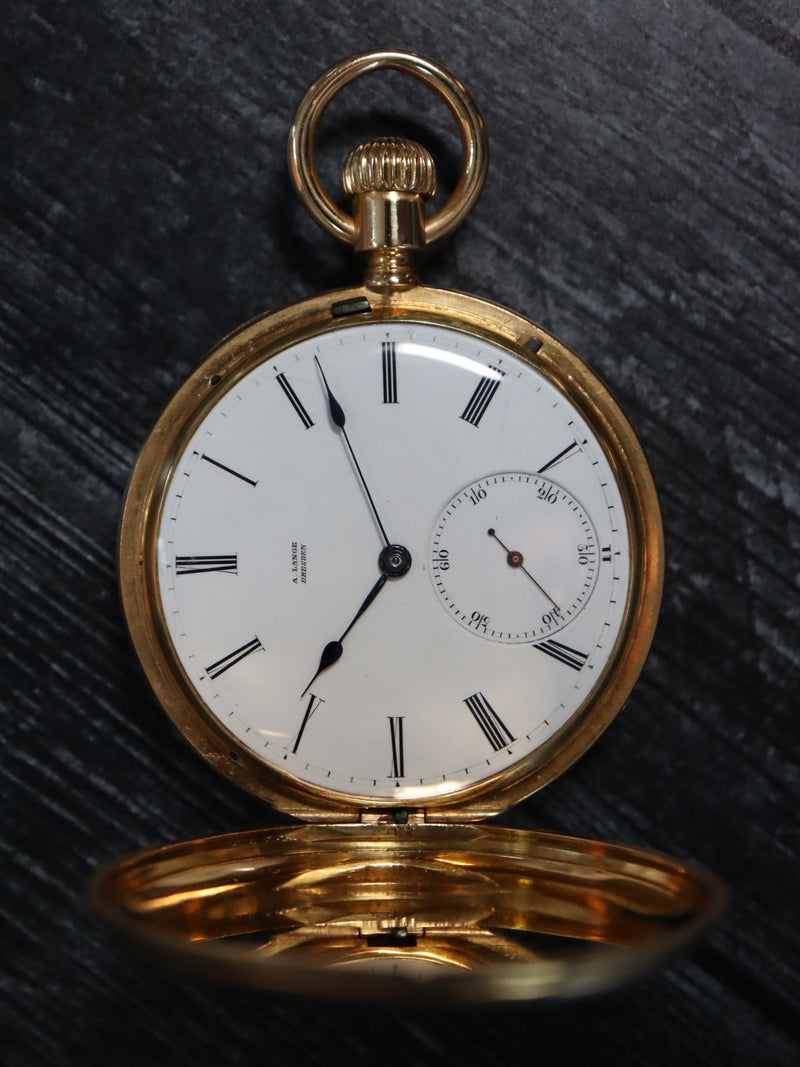 38859: A. Lange & Sohne Dresden Germany 18k Yellow Gold