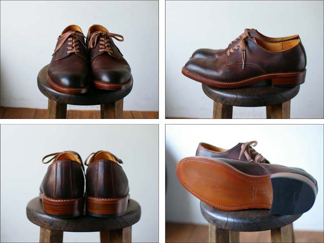 moto leather＆silver[モト] PUER CORDVAN PLAIN TOE手染めピュア