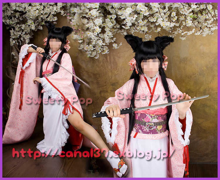 コスプレ衣装☆おとめ妖怪ざくろ☆西王母桃☆ウィッグ付き(画像追加