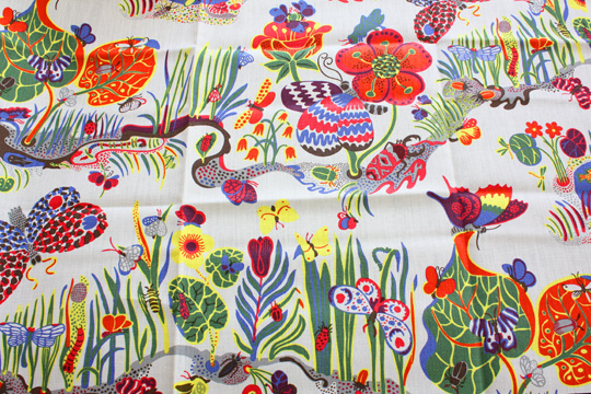 北欧の生地～No5 ヨセフ・フランク Butterfly～ : ビーズ・フェルト