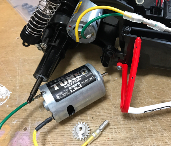 タミヤ グラスホッパーXB カスタム モーター交換 : Black Fantom