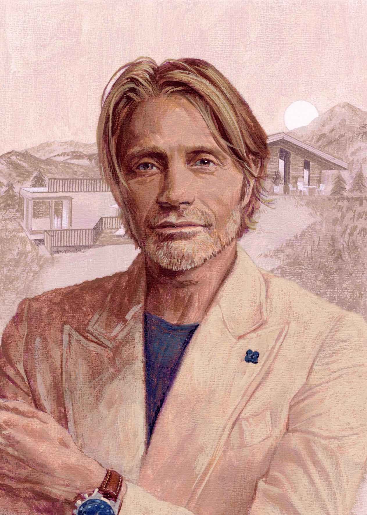 ムック「マッツ・ミケルセン インタビュー集」表紙＋ポストカード