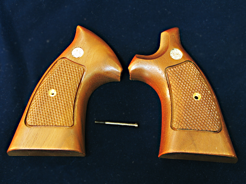 タナカ S&W Kフレームスクエア用 ウエイト入り木製グリップ : 上野