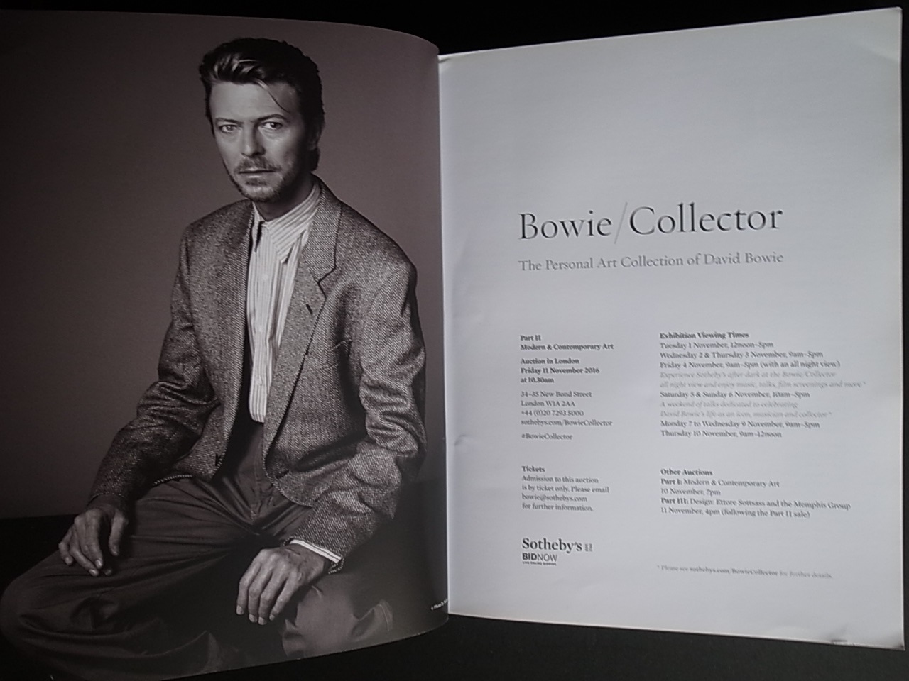 BOWIE/COLLECTOR THE PERSONAL ART COLLECTION OF DAVID BOWIE PART 1