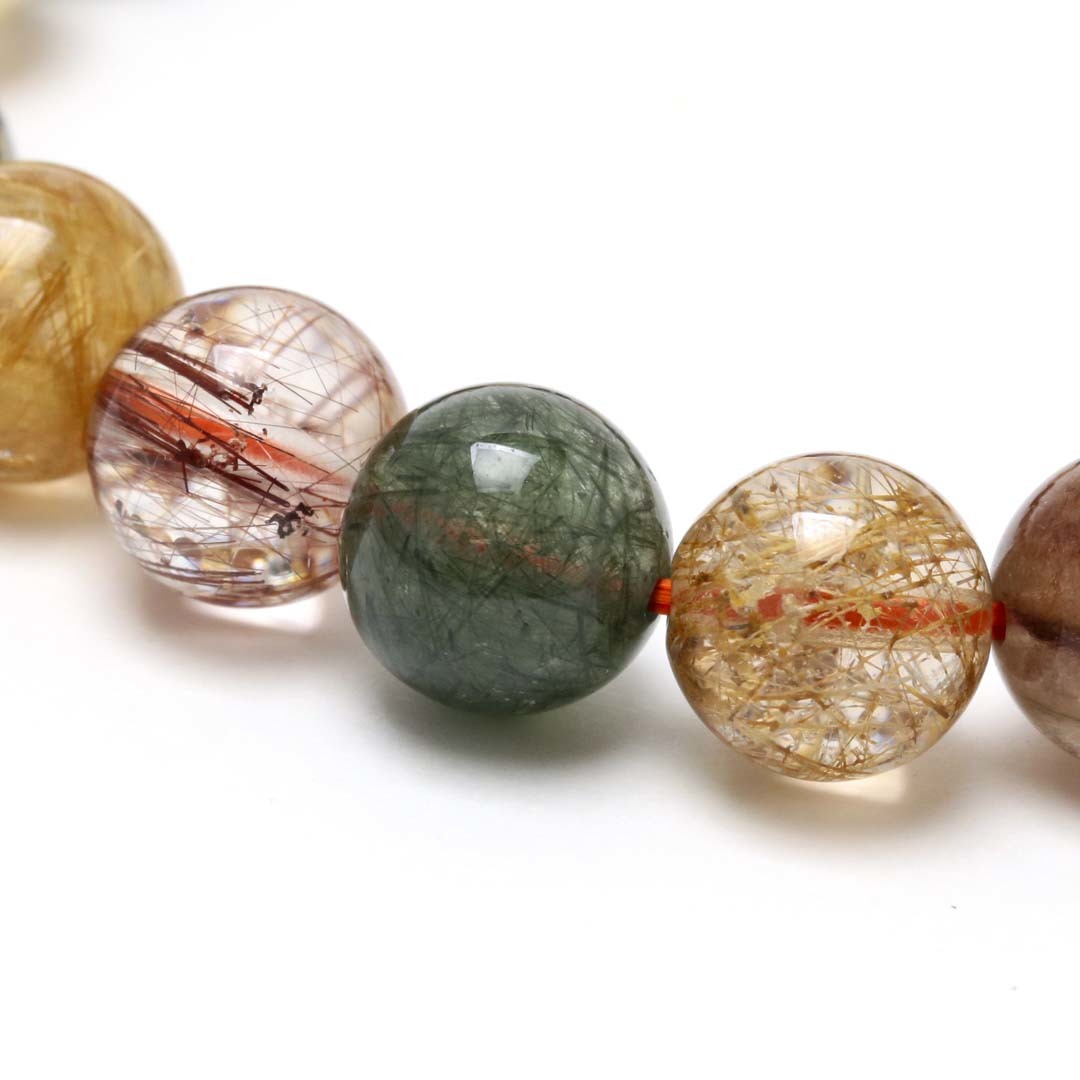 福禄寿ルチルクォーツとも呼ばれるミックスルチルクォーツの