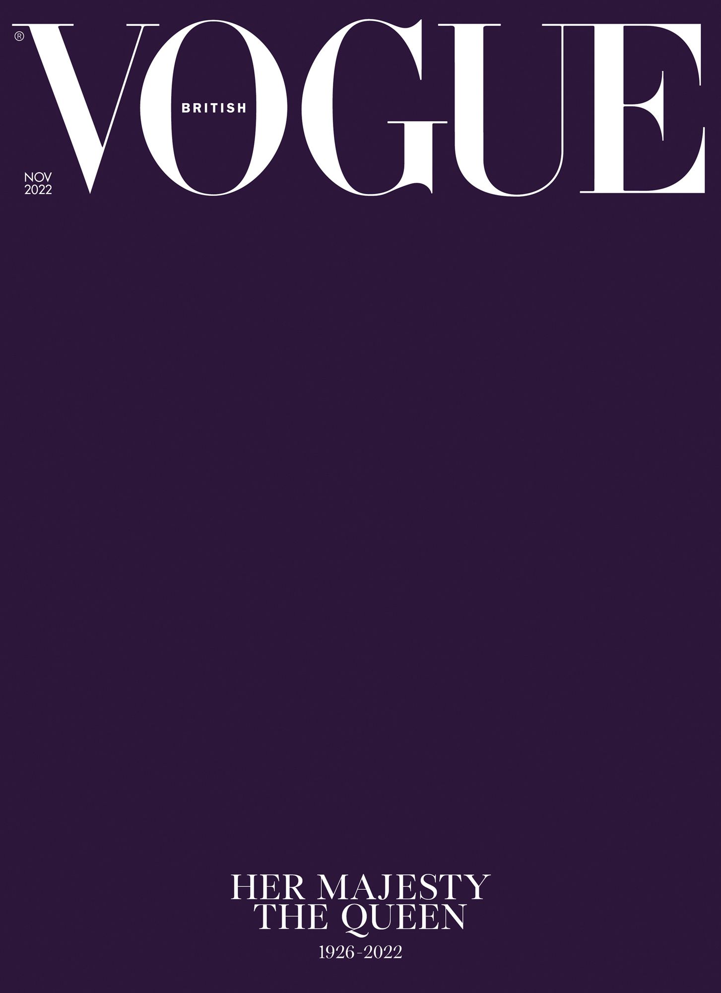 British Vogue Unveils Blank Cover to Honor Queen Elizabeth's Death