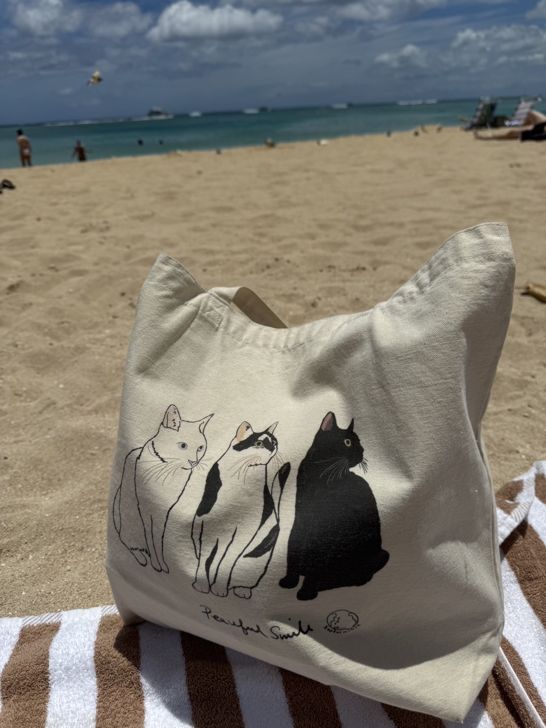 淡路ワンニャンクラブ応援 ねこのトートバッグ TOTE BAG “cat