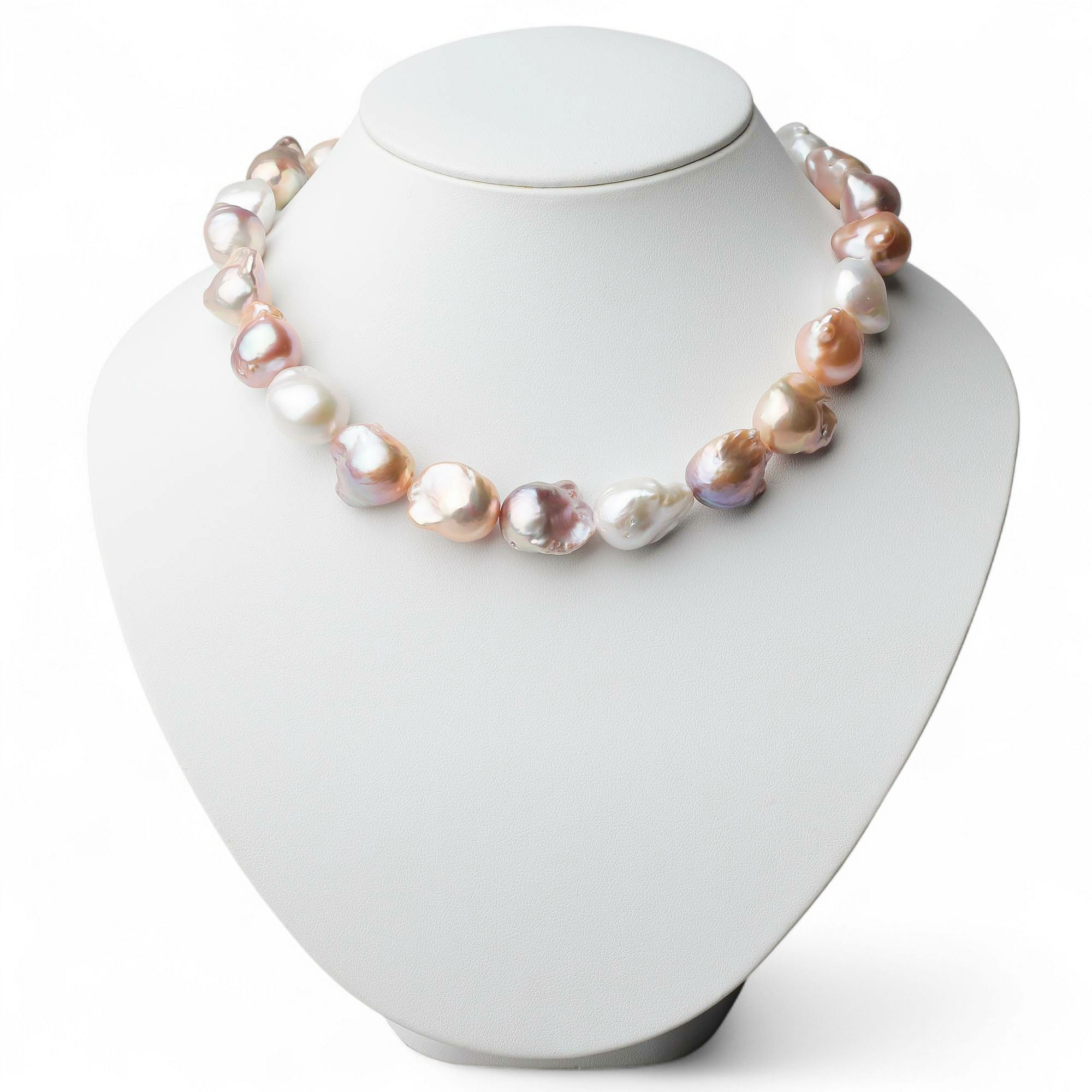 土下座チョコレートバロックパール マルチカラー ネックレス連材BEN782