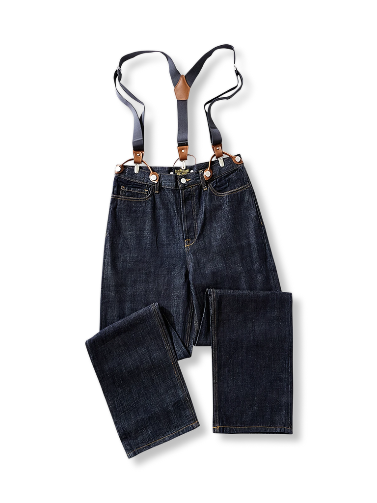 鉄道 ストライプ柄 オーバーオール-PESSOA CLUB