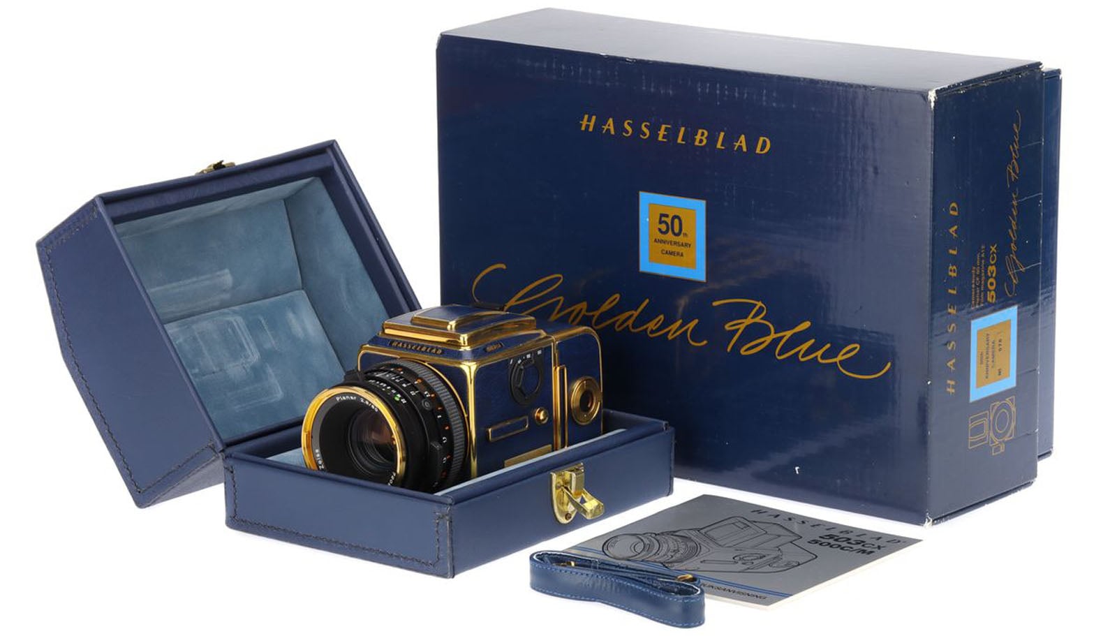 Rare 33-Year-Old Blue and Gold Hasselblad Camera Appears for Sale