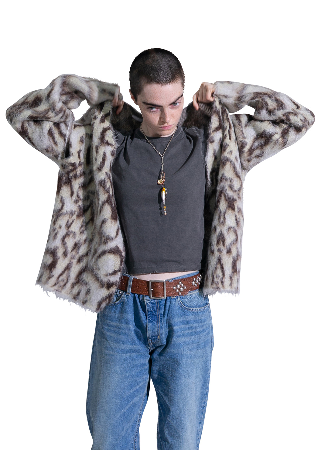 Wide Slit Cardigan/White｜PERVERZE | パーバーズの公式オンラインストア