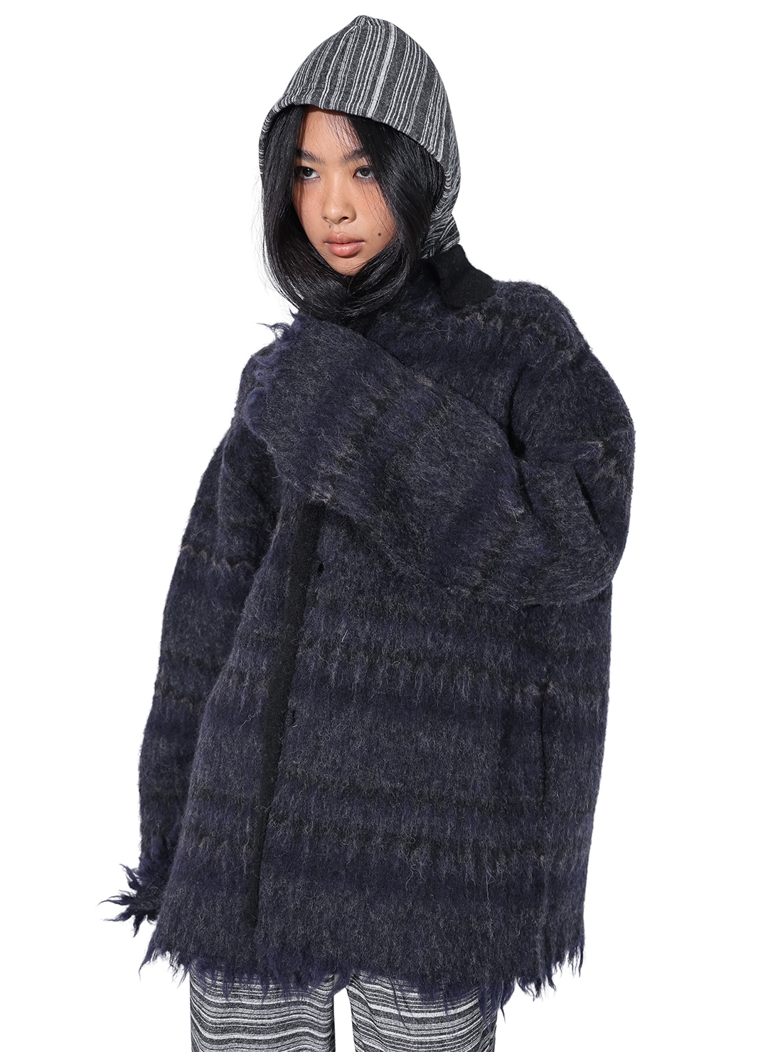 Felted Blanket Coat/Navy｜PERVERZE | パーバーズの公式オンラインストア