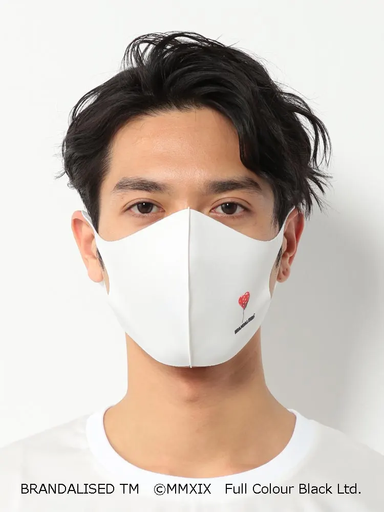 バンクシーのアートフォト マスク ホワイト Bandaged Heart | P.S.FA