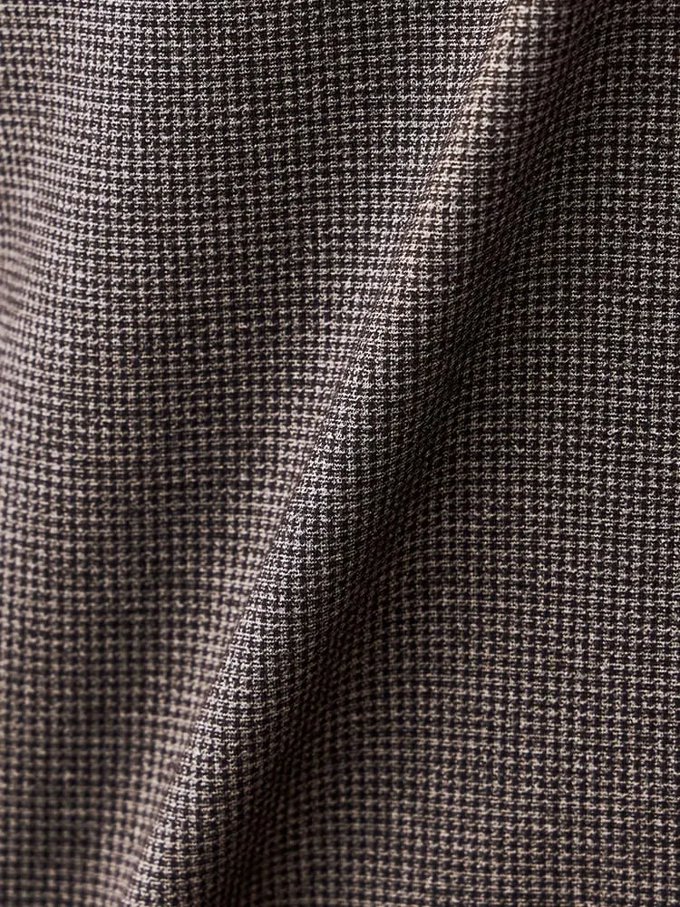 TRANS CONTINENTS デレガント プリントジャージパンツ 千鳥 ベージュ