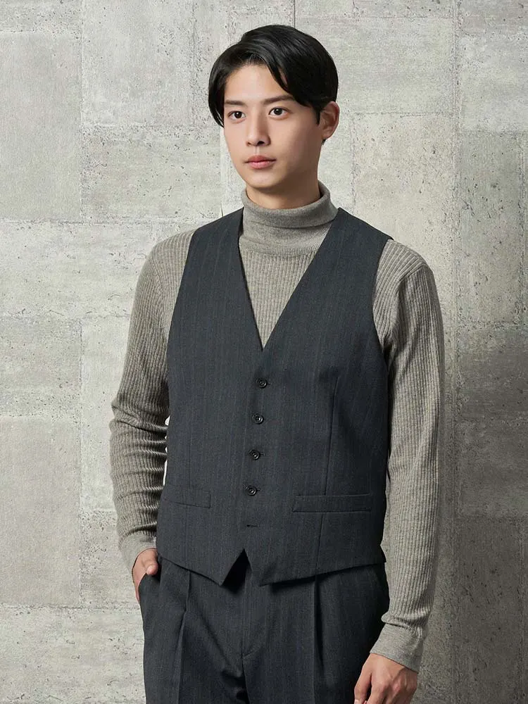 きょん sublationsのダークグレー ベストとジャケットのセット きょん