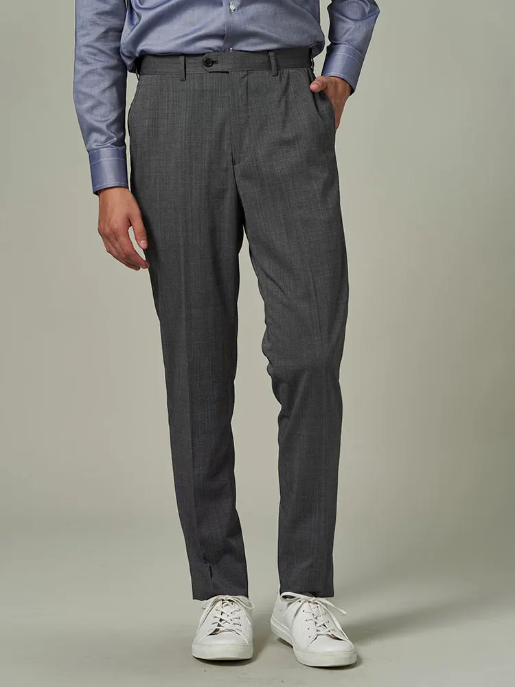 M．グレー スマートクールスラックス ピンヘッド グレー/ネイビー