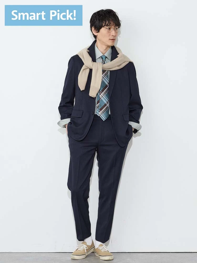 ネイビー 【上下セット/Smart Pick！】WEB限定ベーシックセットアップ