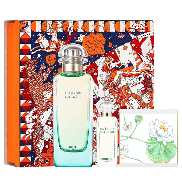 HERMES UN JARDIN SUR LE NIL (U) SET EDT 100ML + EDT 7.5ML + PERFUMED