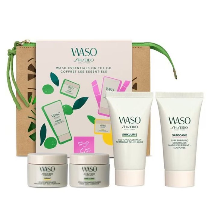 SHISEIDO WASO ESENTIALS ON THE GO (W) SET (OIL CLENER 30ML + CREAM