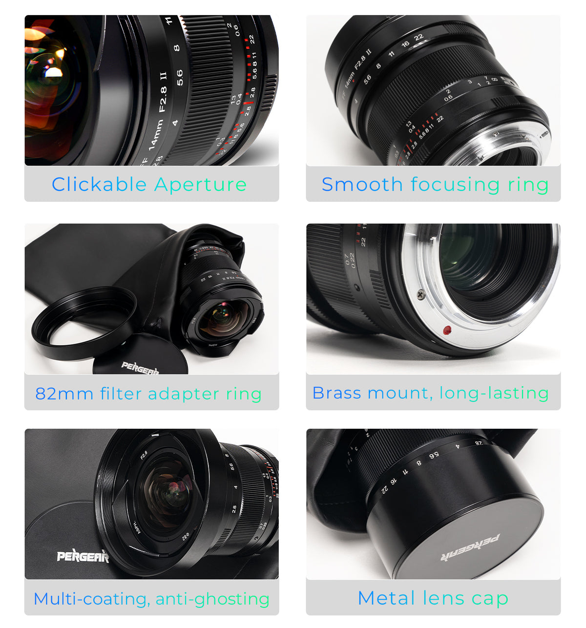 Pergear 14mm F2.8 第2世代 フルフレームレンズSony, Nikon, Canon