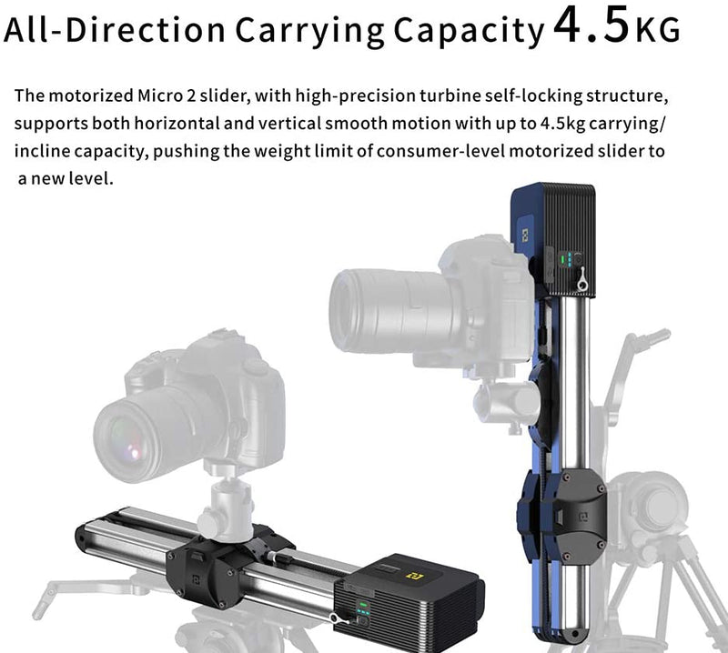 Zeapon Micro 2 E600 電動スライダー ベアリング付き 2倍の可動距離