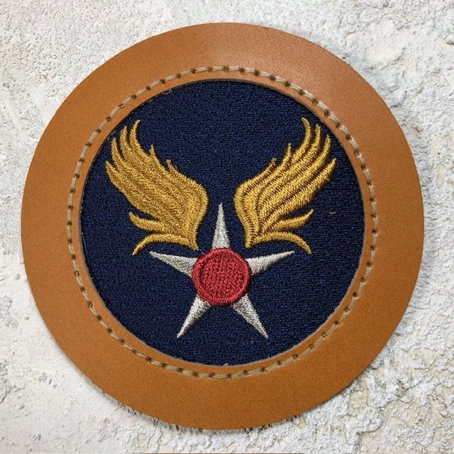 AAF・USAF 刺繍パッチ レーヨン刺繍 牛革トリミング付き - JET RUG