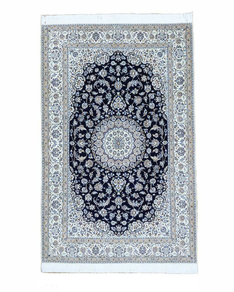 ペルシャ絨毯ナイン産（シシラ）ハビビアン工房毛＆絹 153×240cm商品