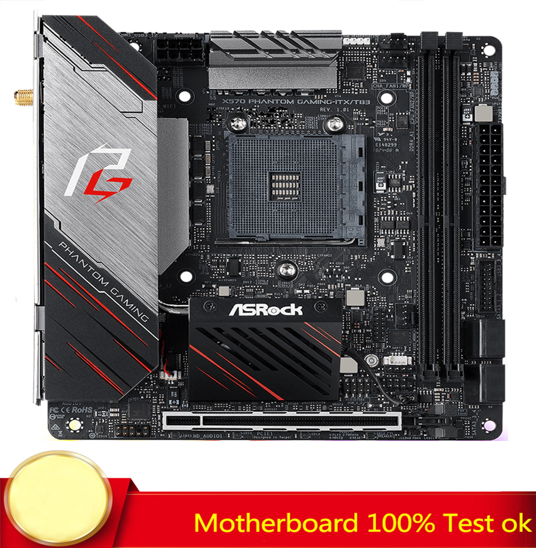 FOR ASRock X570 Phantom Gaming-ITX/TB3 Motherboard Supports DDR4
