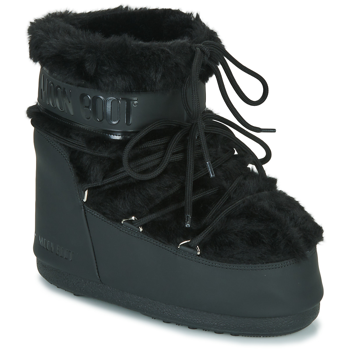 Moon Boot Moon Boot Icon Low Faux Fur Black - Free delivery