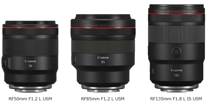 50mm F1.2、85mm F1.2、135mm F1.8の大口径単焦点レンズの中で一番ボケ