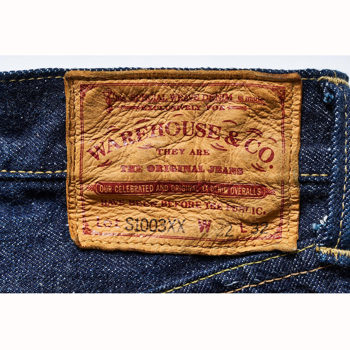 ウエアハウス WAREHOUSE 30周年 茶綿混ピンクセルヴィッチ 大戦 デニム