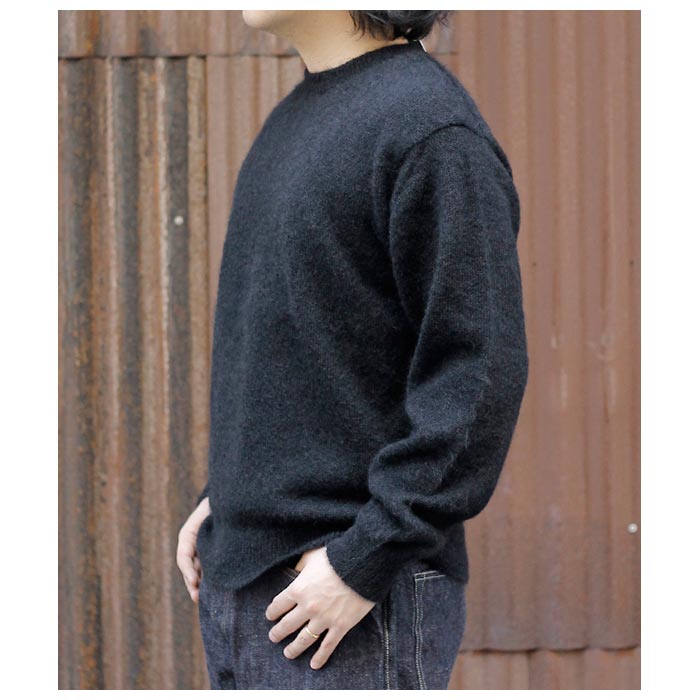 バトナー BATONER ピュアモヘア100％ クルーネック PURE MOHAIR100