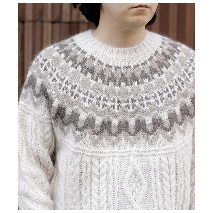 バトナー BATONER モヘア ノルディック クルーネック MOHAIR NORDIC