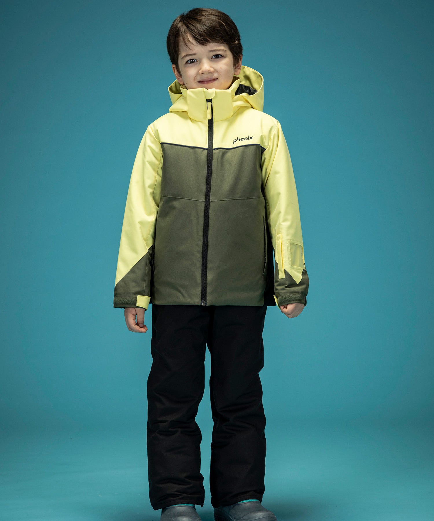 KIDS/JUNIOR] Color Blocking Junior Two-Piece Skiwear, Straight Line S