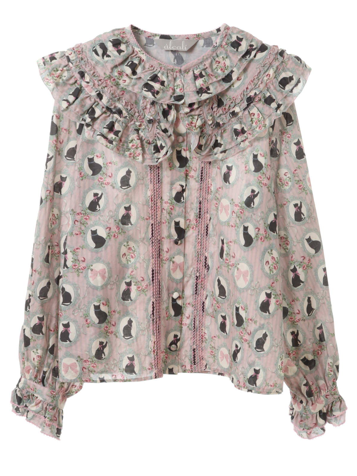 ミラーキャットフリルブラウス｜ピンクハウスオフィシャルオンライン