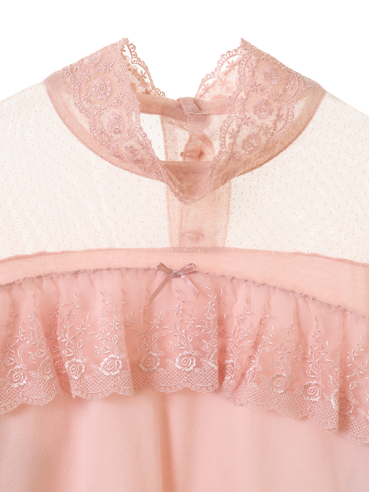 ドットチュール×オリジナルローズチュールレース使いカットソー