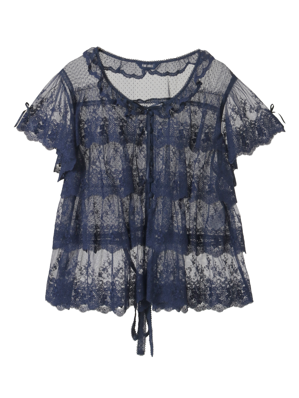 あじさい柄レースフリル使いブラウス｜ピンクハウスオフィシャル