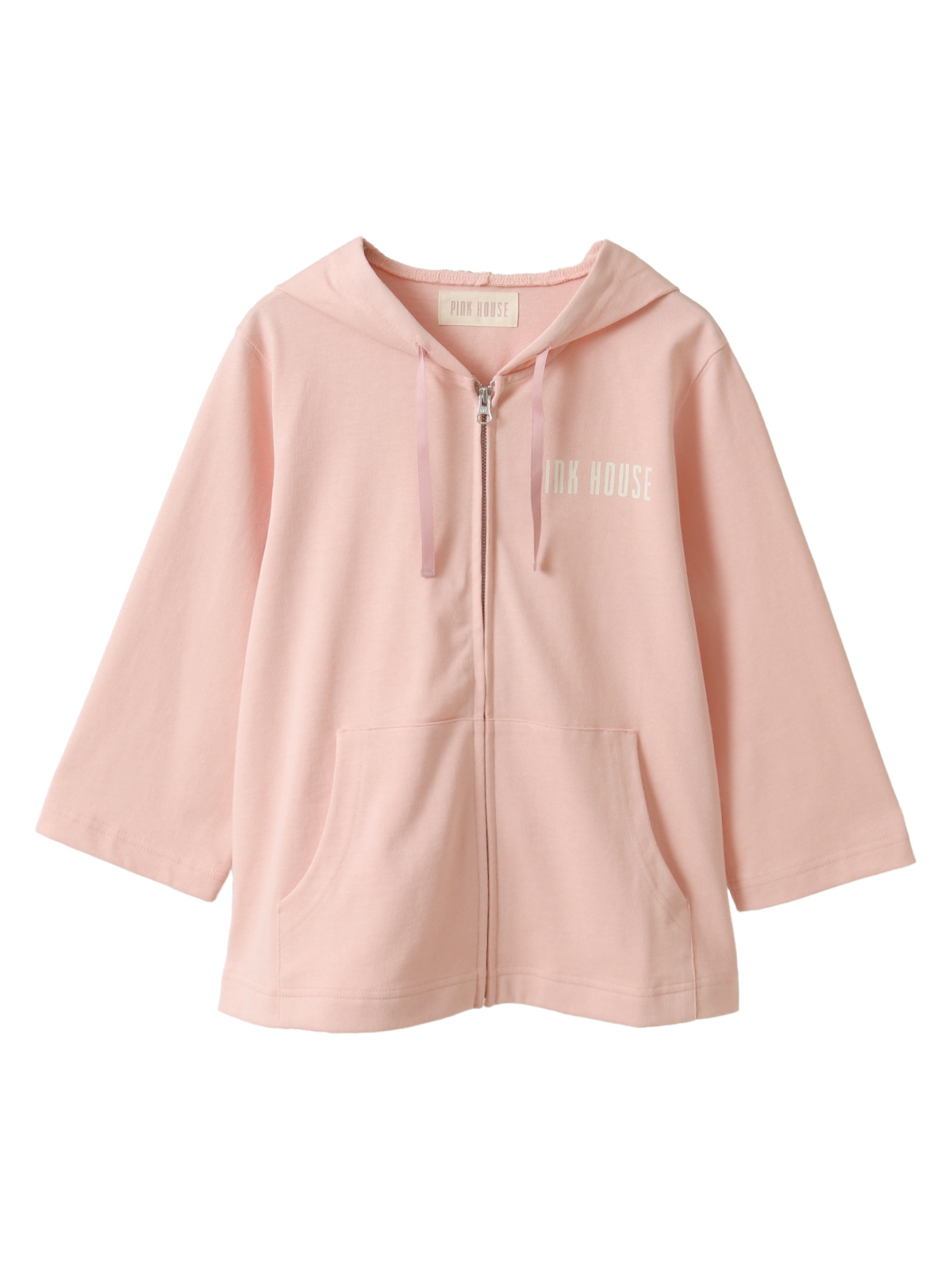 あじさいグラデーションロゴアップリケパーカー｜ピンクハウス