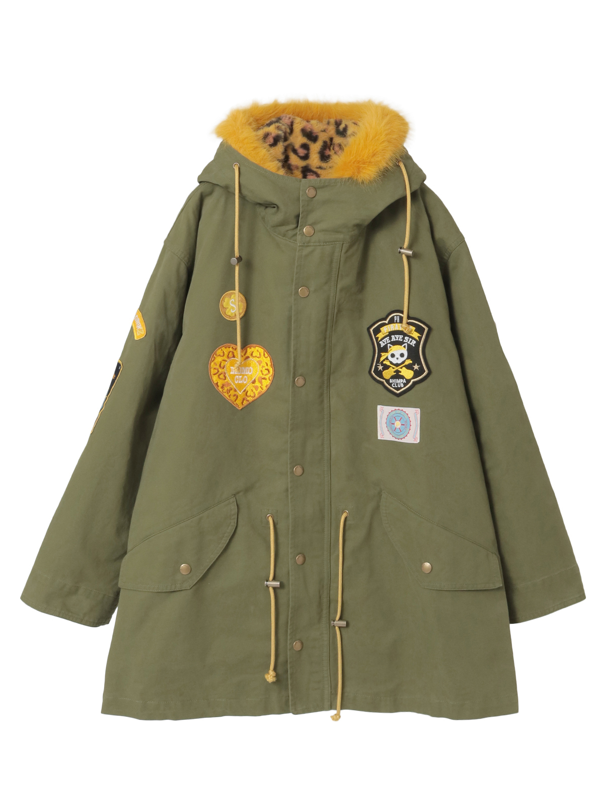 PINK HOUSE×Momoclo パイレーツキャットワッペンモッズコート｜ピンク