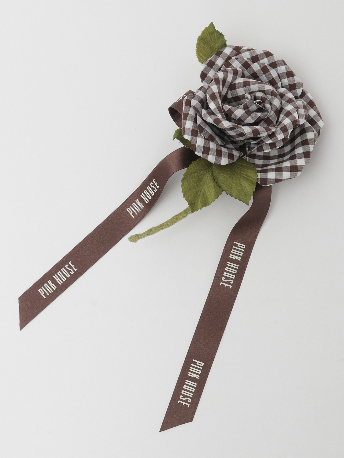 ギンガムチェックローズコサージュ｜ピンクハウスオフィシャル