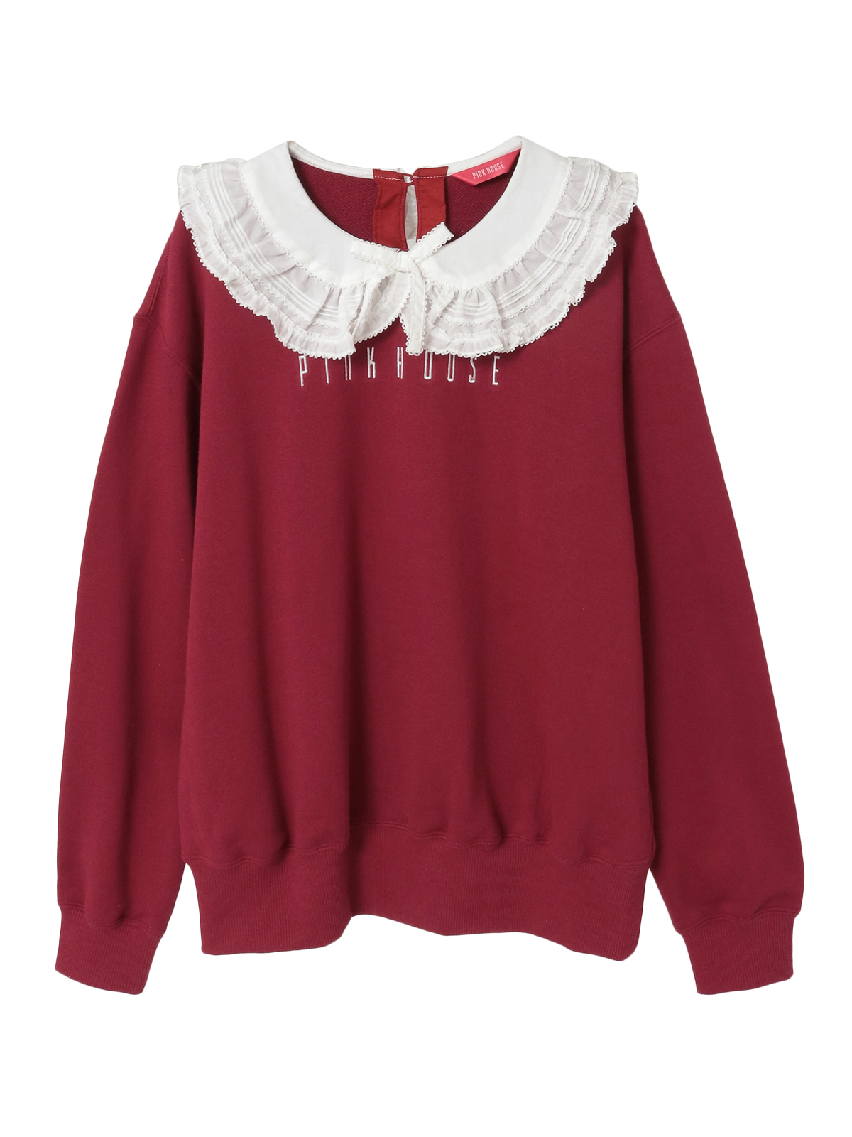 ローン衿付きロゴトレーナー｜ピンクハウスオフィシャルオンライン