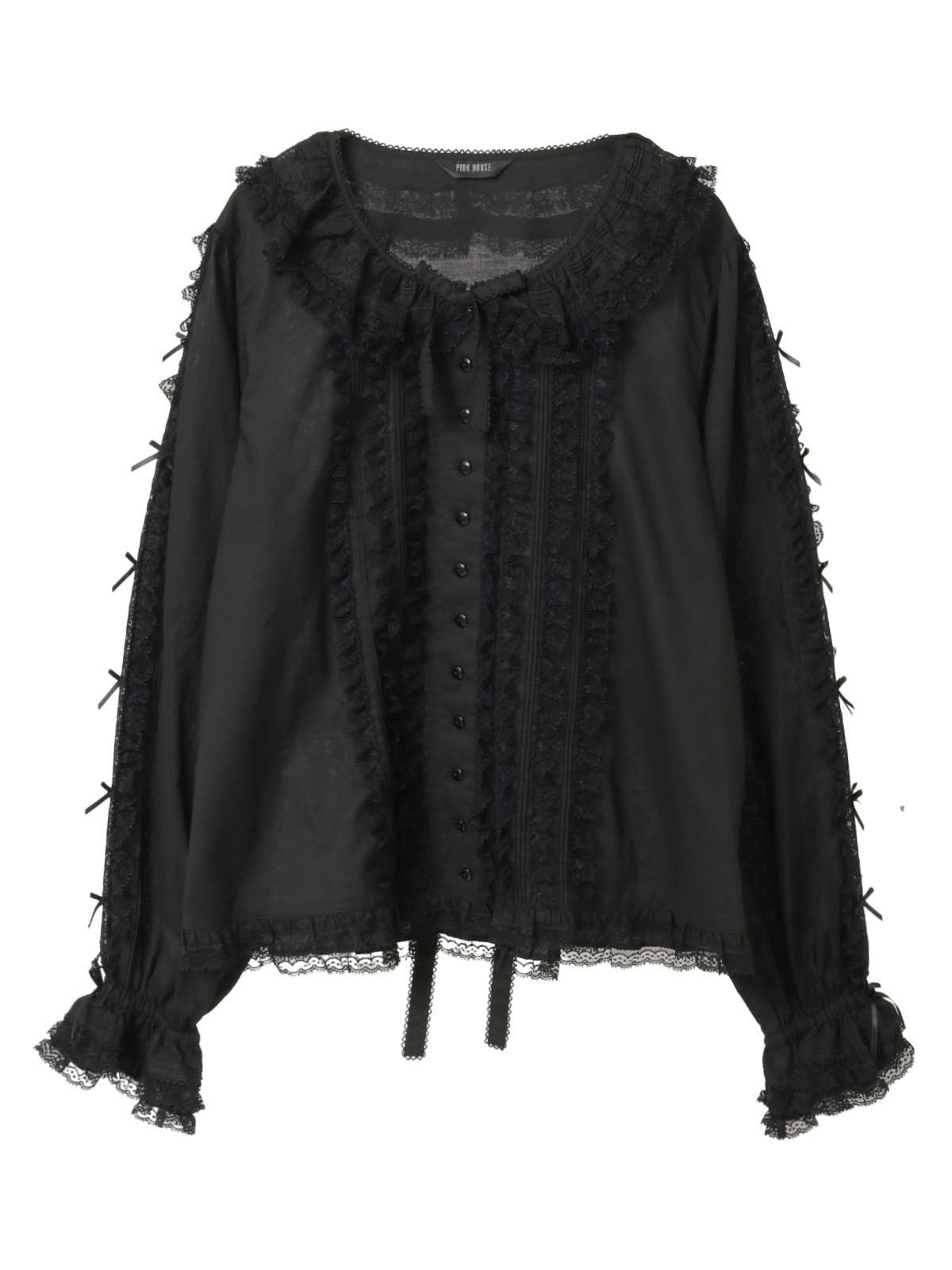 レース＆リボン使いローンブラウス｜ピンクハウスオフィシャル