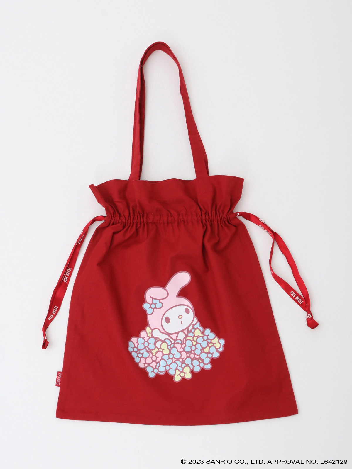 OUTLET】PINK HOUSE×マイメロディ 巾着型トートバッグ｜ピンクハウス