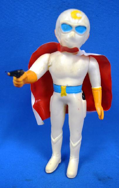 希少※ 当時物 年代物 1958～59年 月光仮面 パチ 身長15.5㎝ マント付