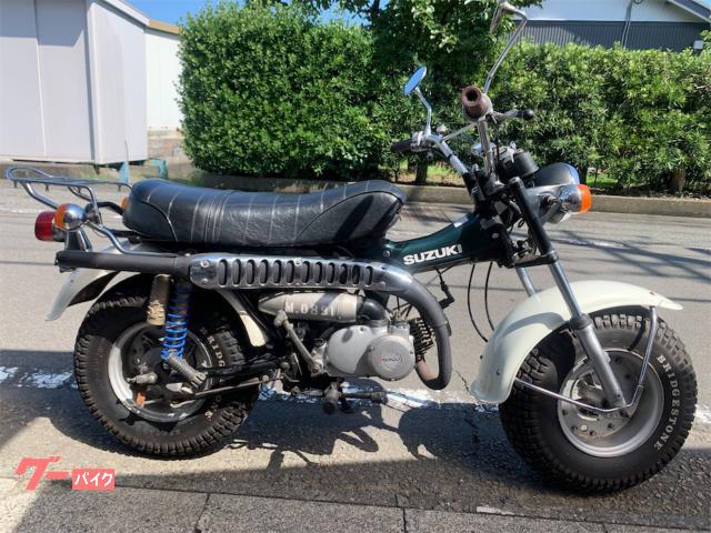 スズキ バンバン90 リヤキャリア付き ホワイト／グリーンオリジナル