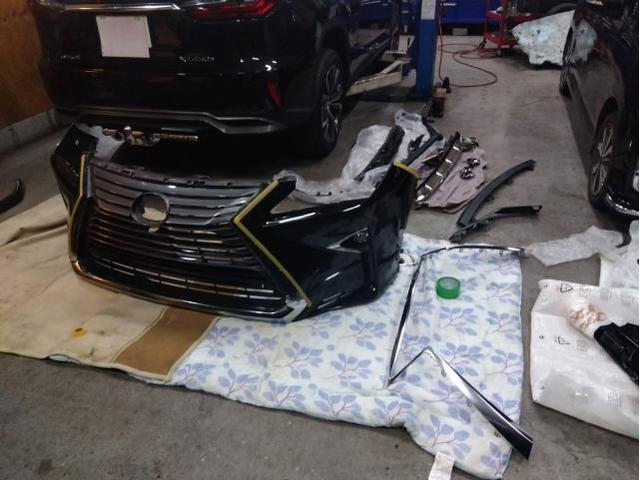 レクサスRX 社外グリル フロントカメラ加工【明石市 加古川市 車検