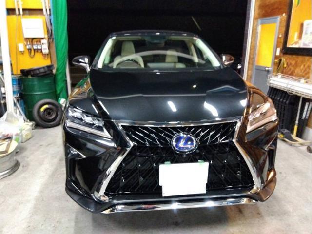 レクサスRX 社外グリル フロントカメラ加工【明石市 加古川市 車検