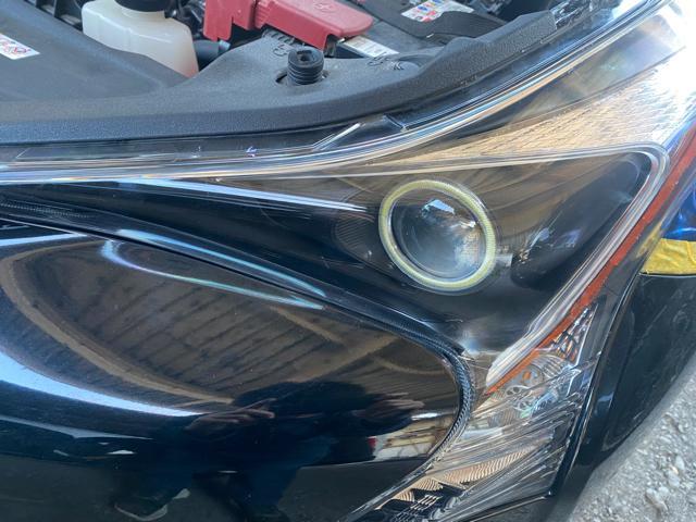 トヨタ 50プリウス ヘッドライト加工 インナーブラック塗装、COBリング